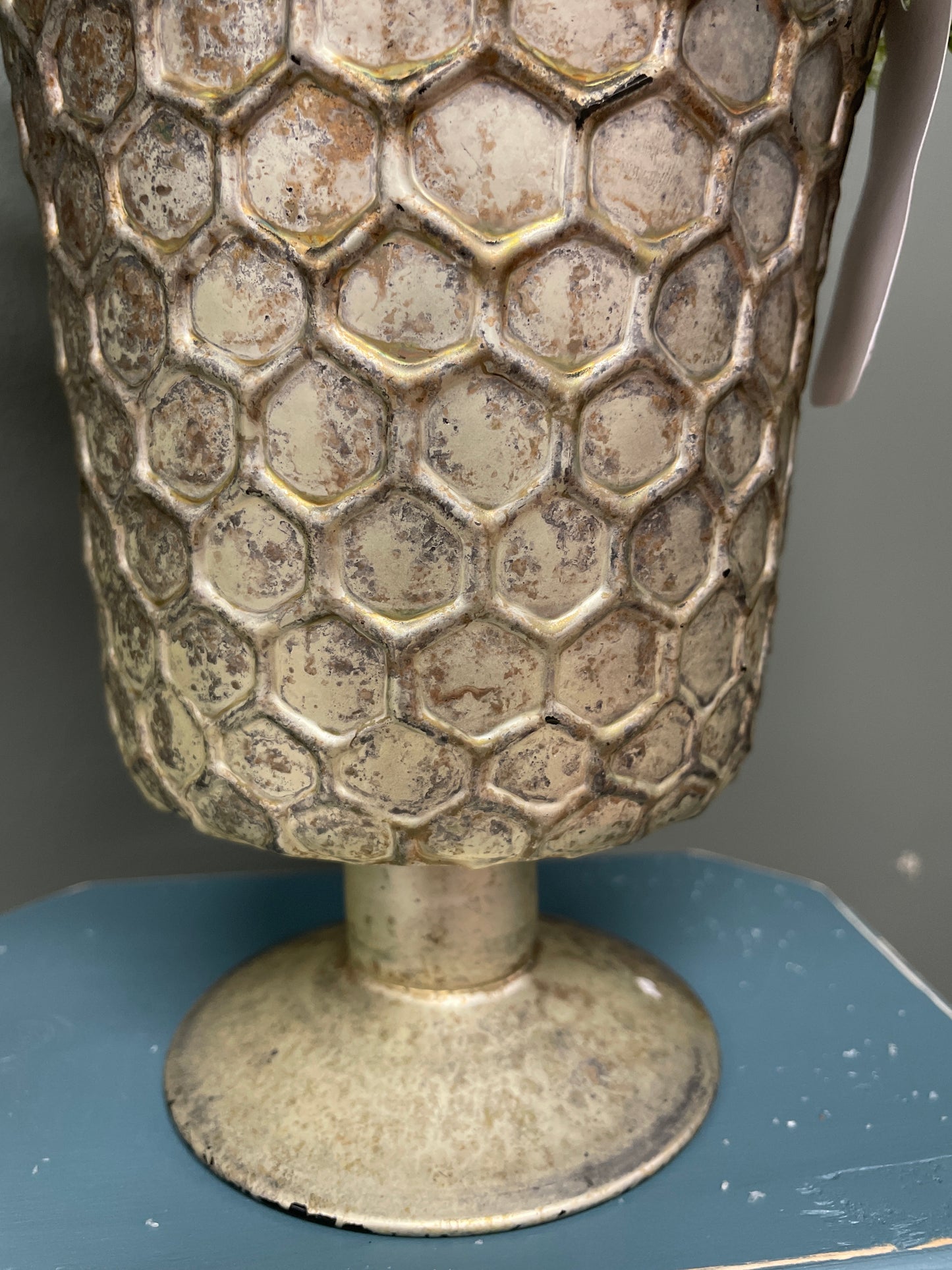 Gold Honeycomb Vase