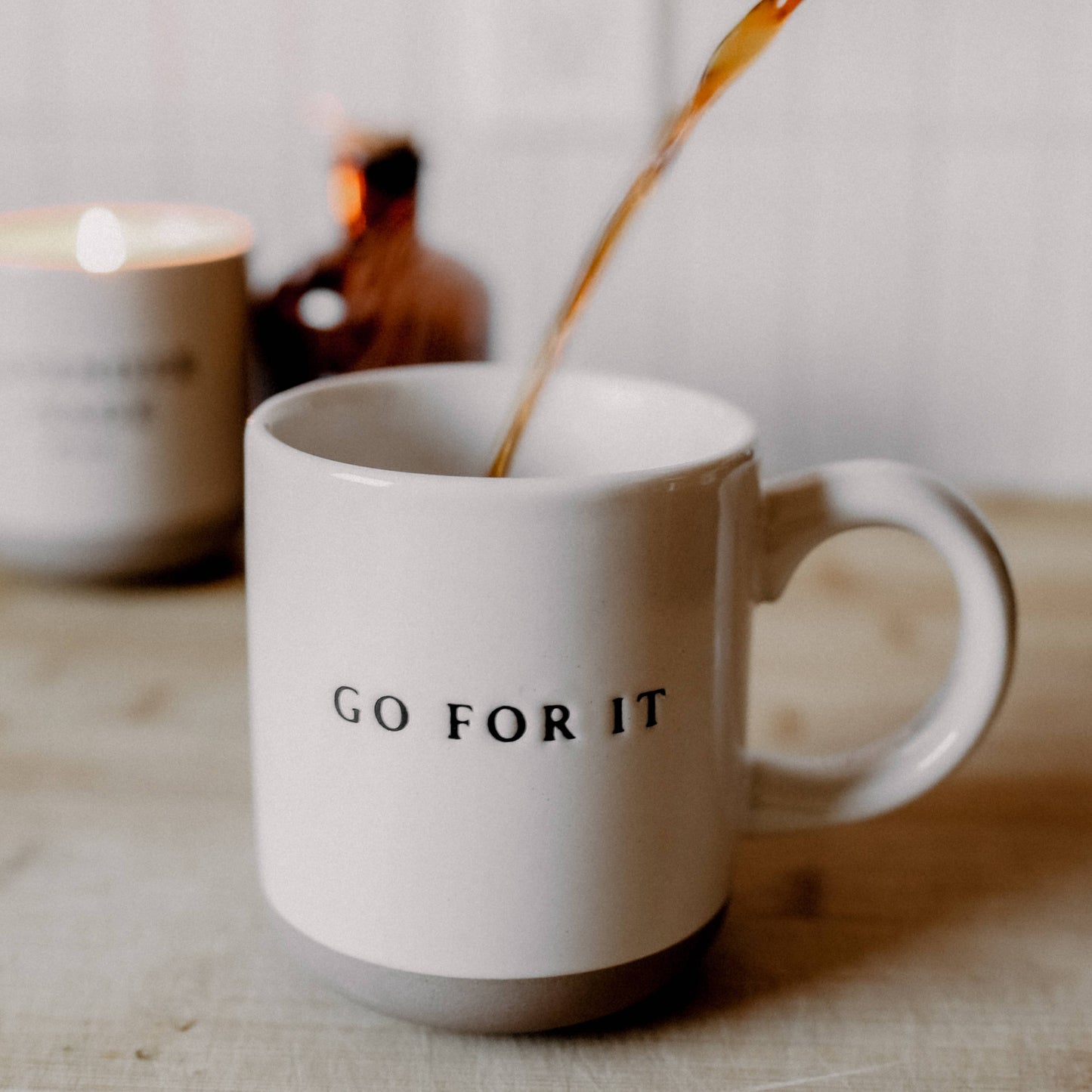 Go For It Stoneware Coffee Mug -