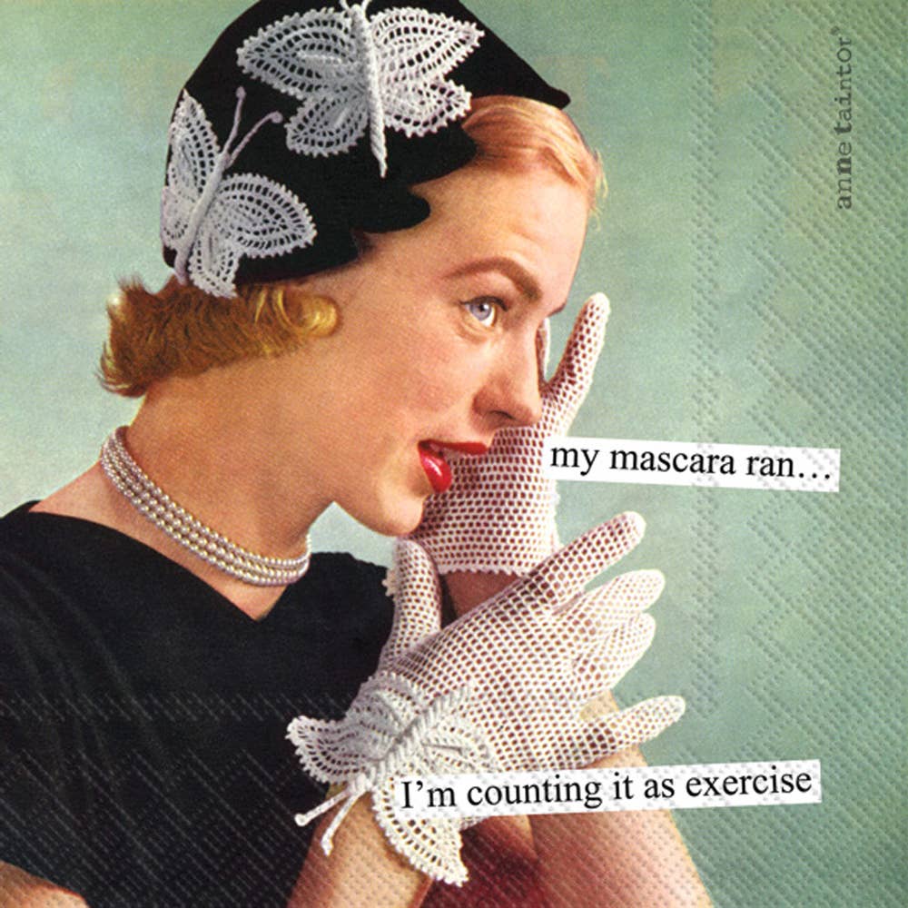 Paper Cocktail Napkins - Anne Taintor - Mascara