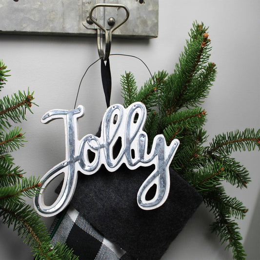 Jolly Christmas Word Art Ornaments