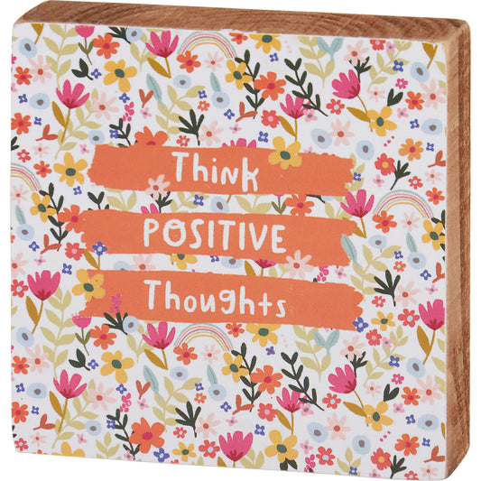 Think Positive - word block