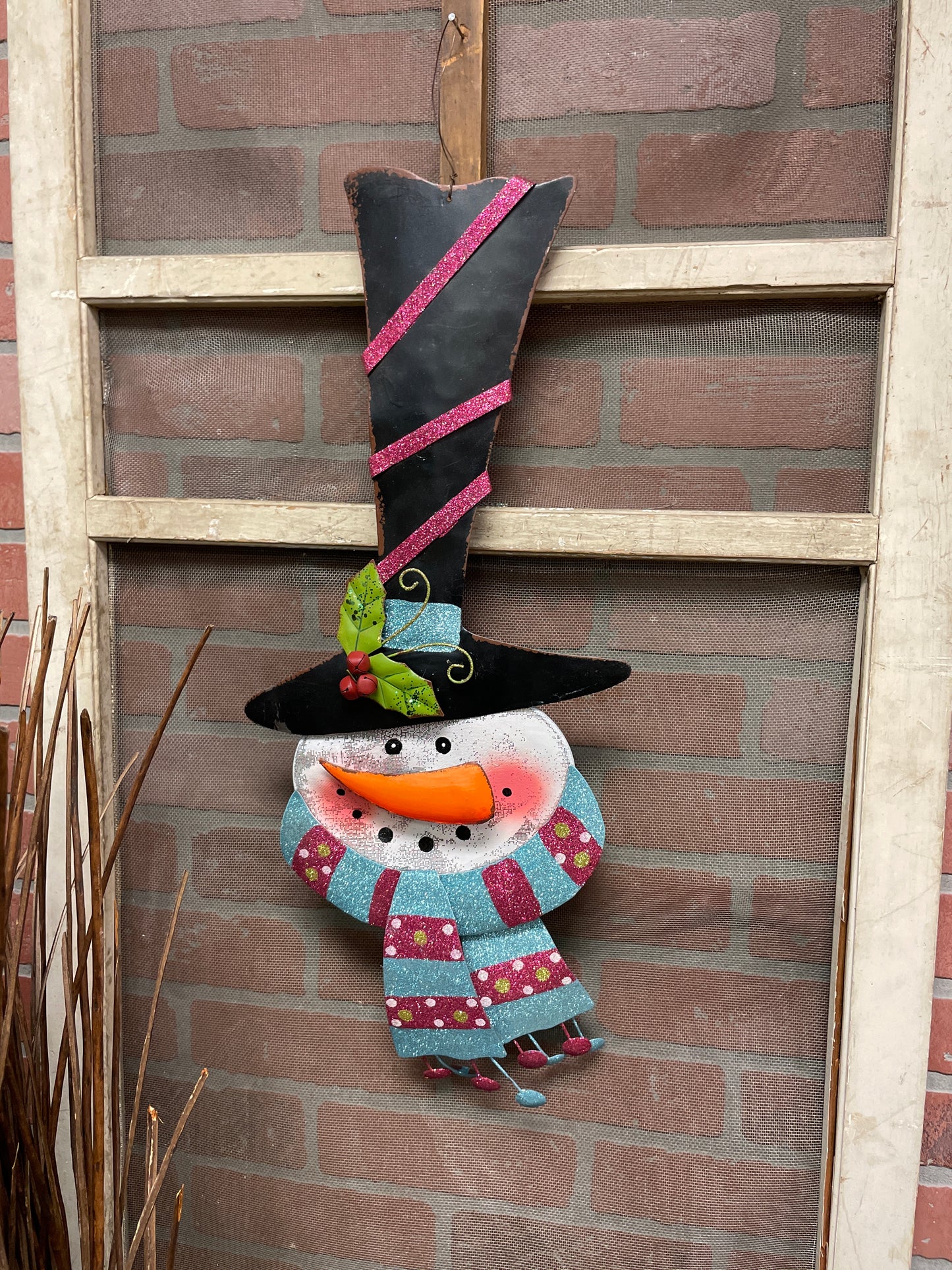 Hanging Metal Snowman