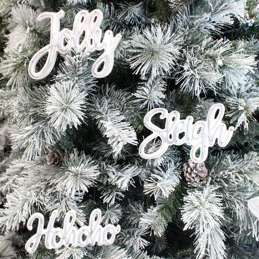 HoHoHo Christmas Word Art Ornaments