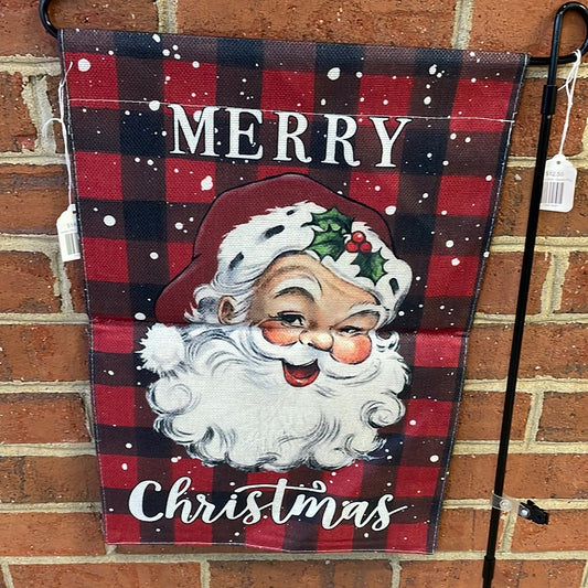 Garden Flag - Santa Red Plain