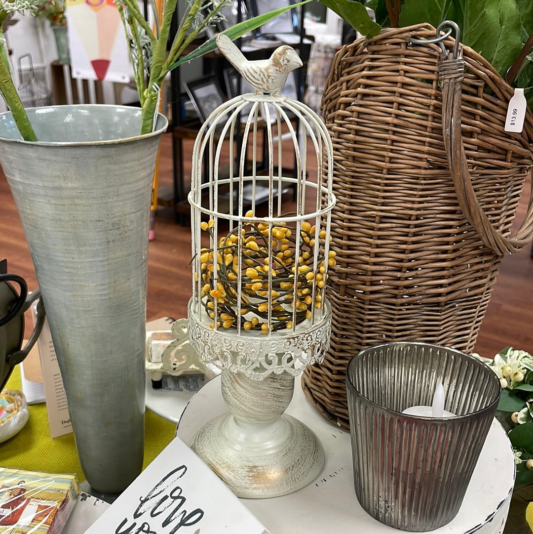 Bird Cage Candle Holder (LG) cream – Burlap and Daisies