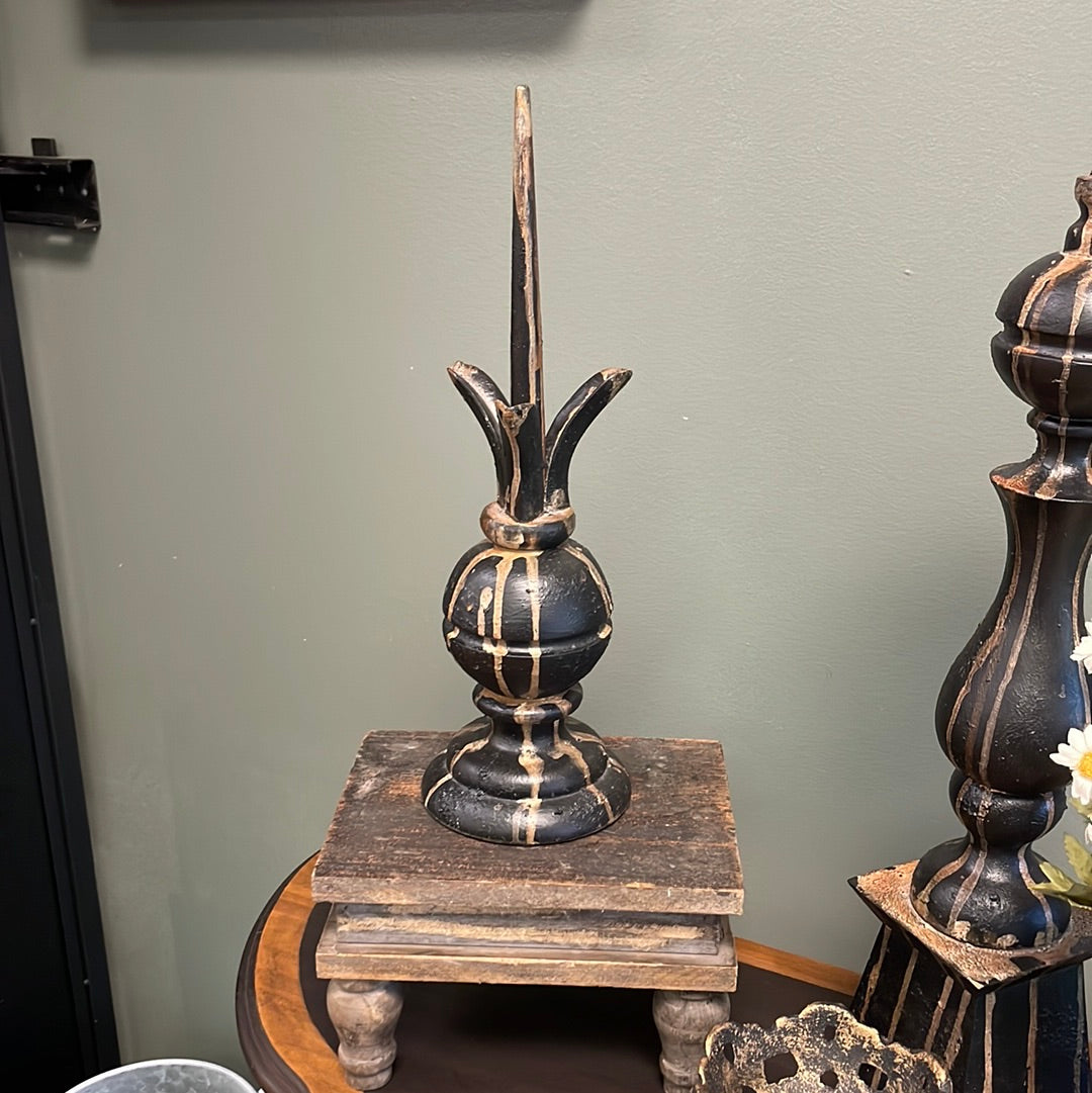 Black/Gold Finial - Small