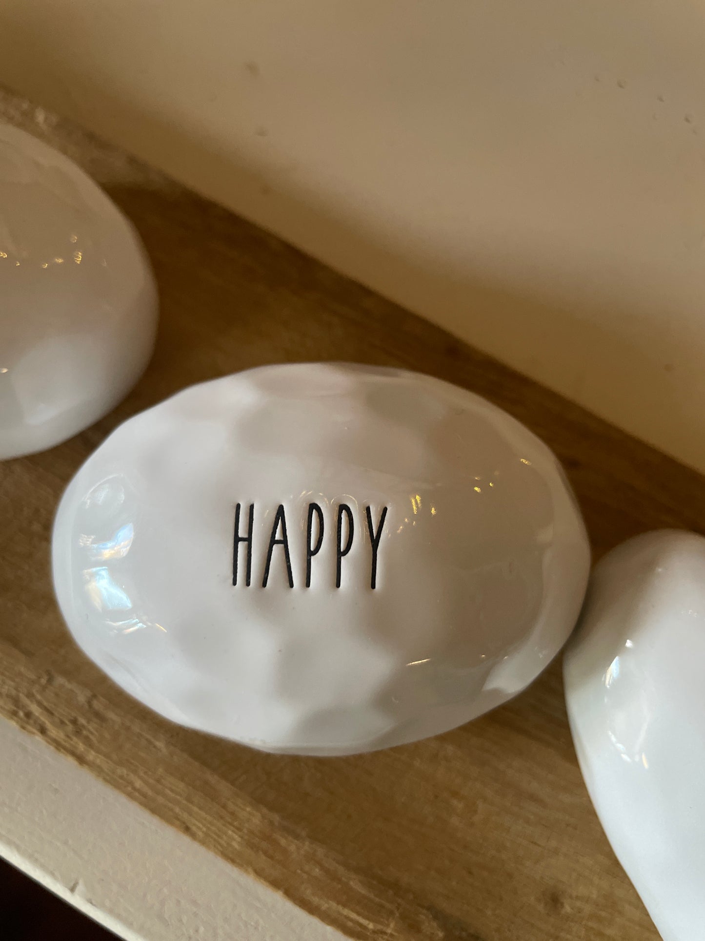 "Happy" - egg shaped ceramic