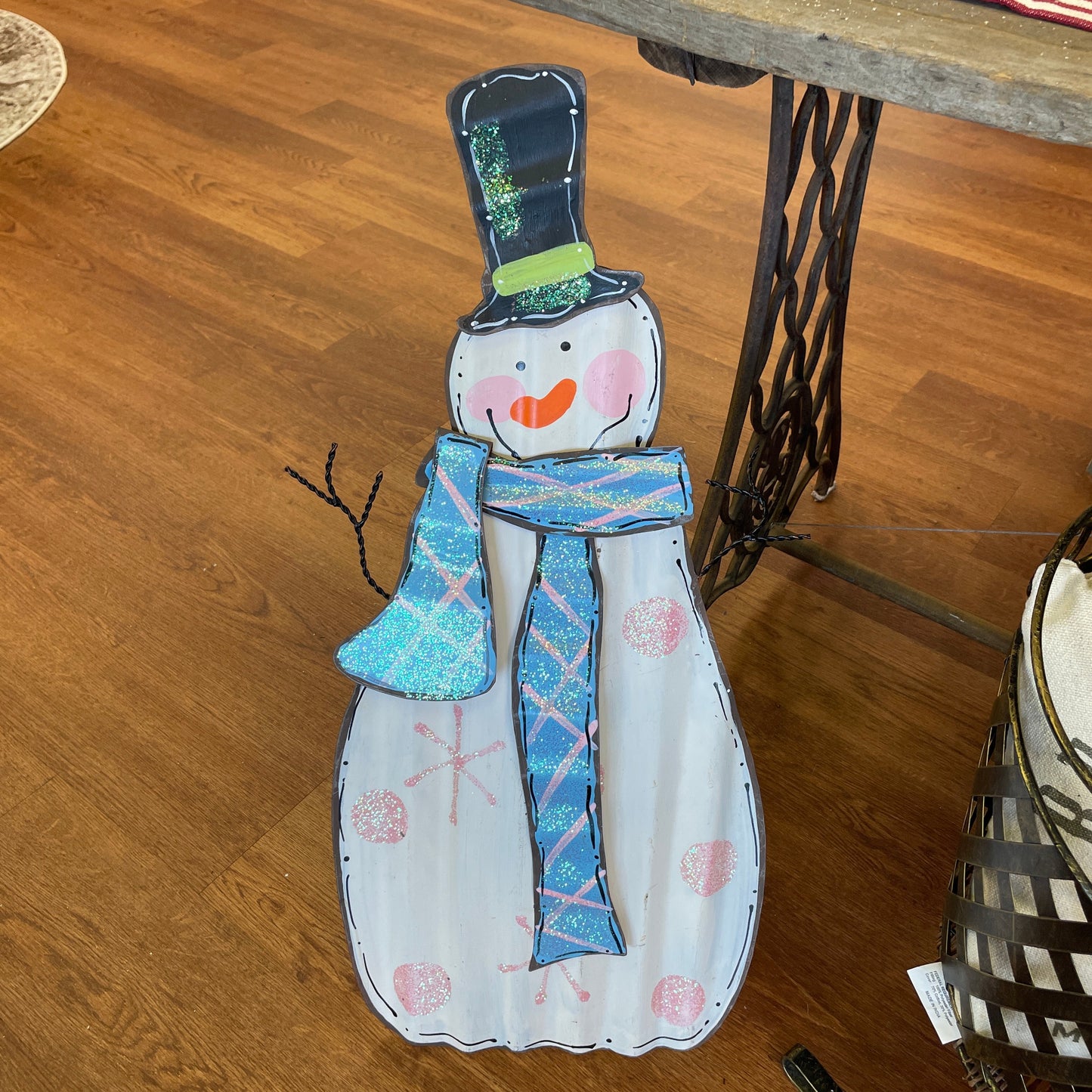 Tin Standing Snowman