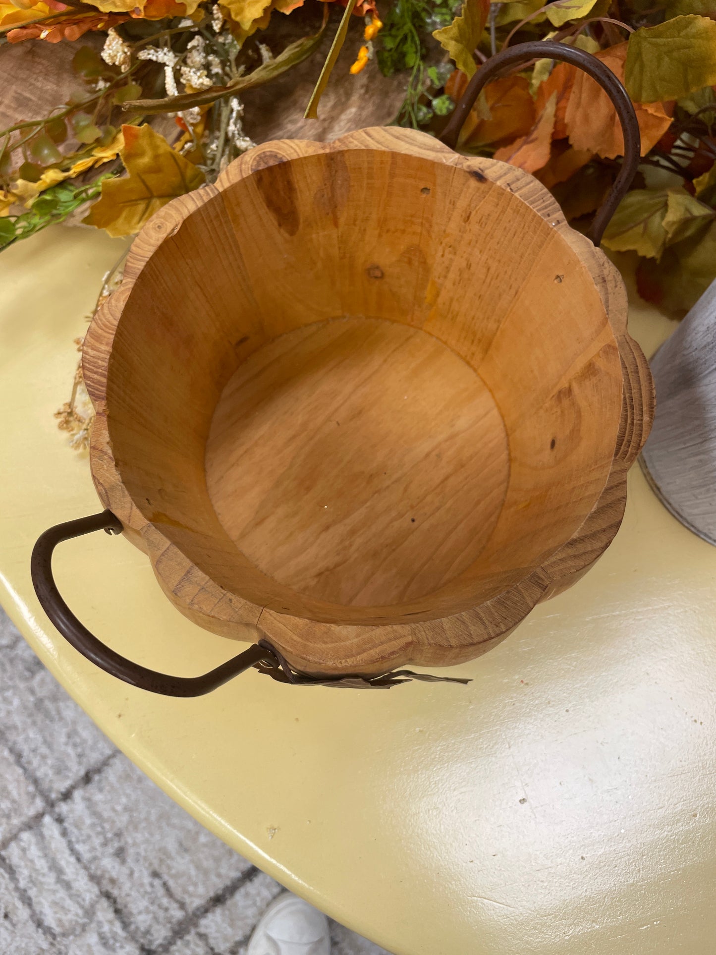 Wooden Pumpkin Bowl