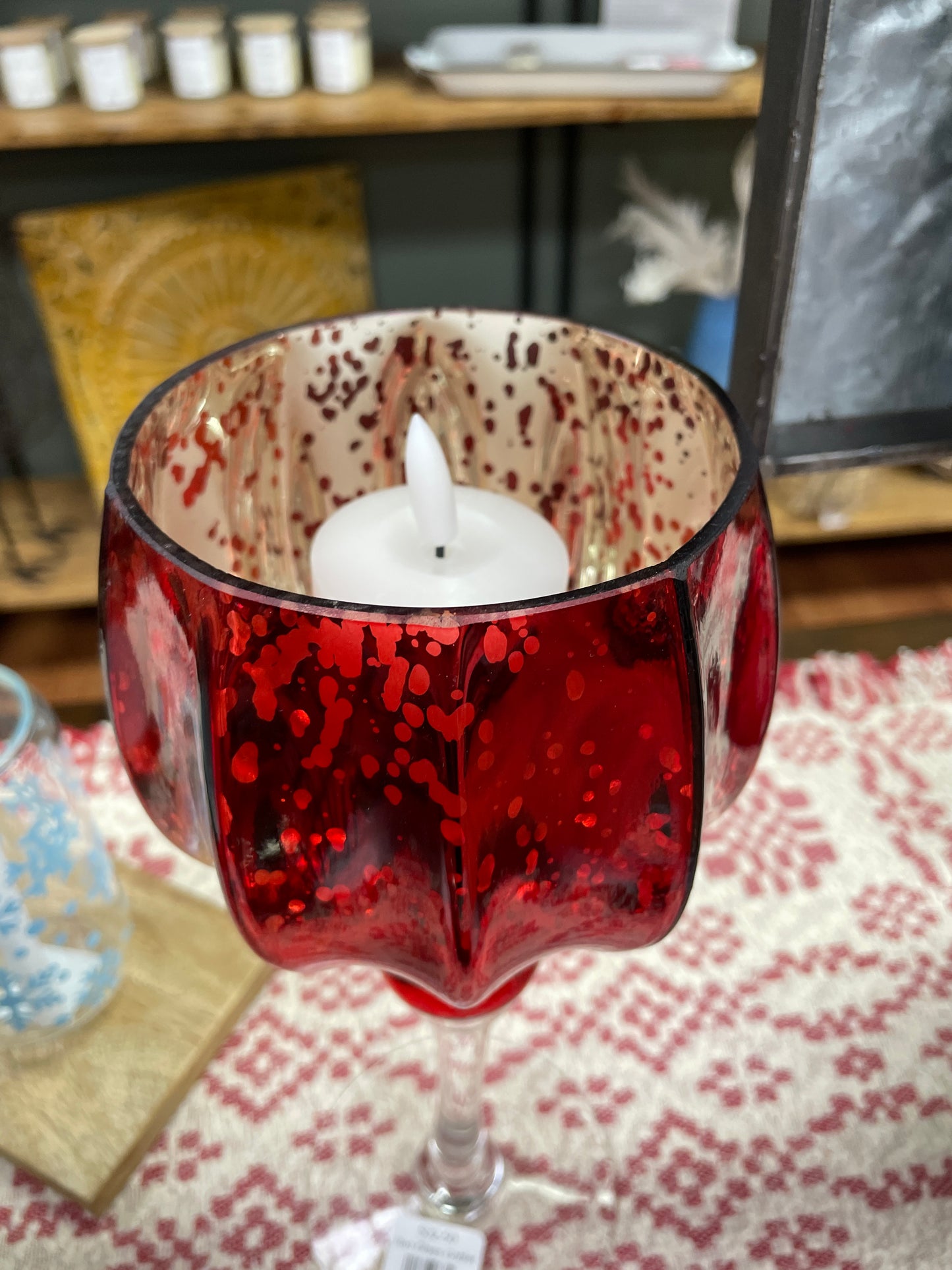 Red Glass Goblet