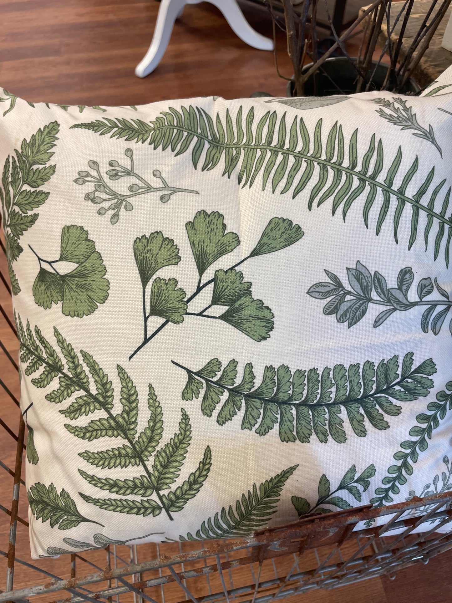 Fern Pillow (2 sided design)