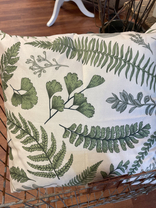 Fern Pillow (2 sided design)