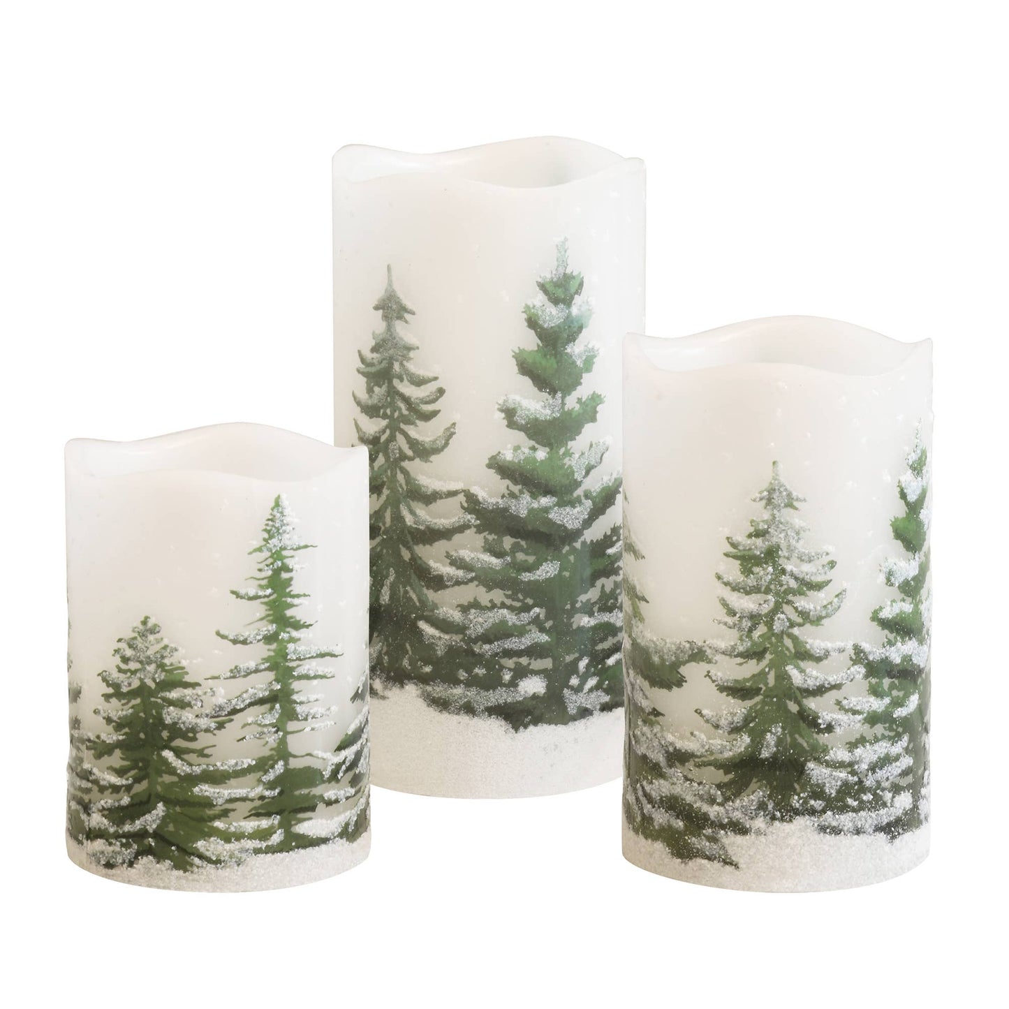 4" Wax Candle -Green Pines