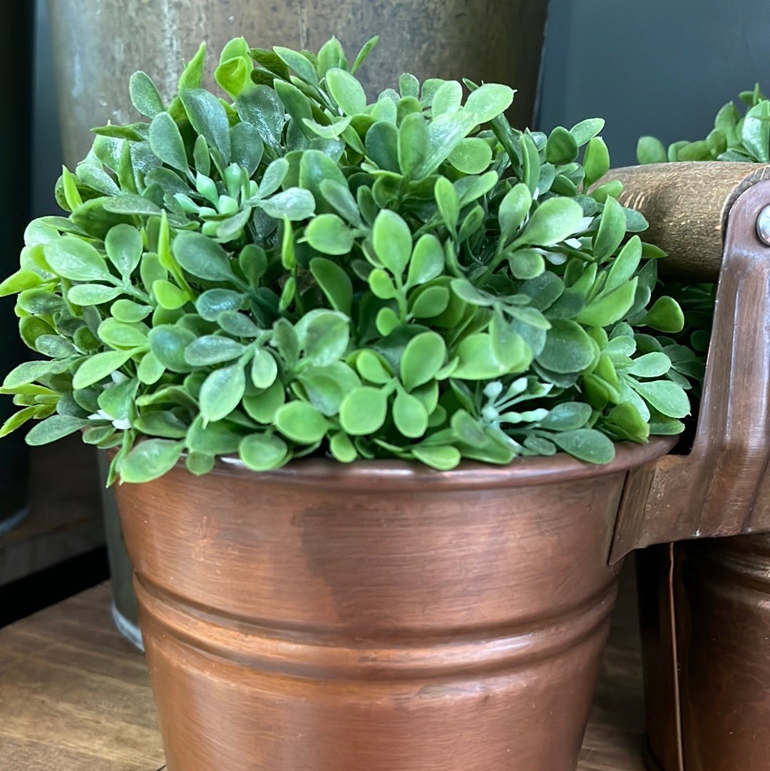 Copper Double Bucket w/Greenery