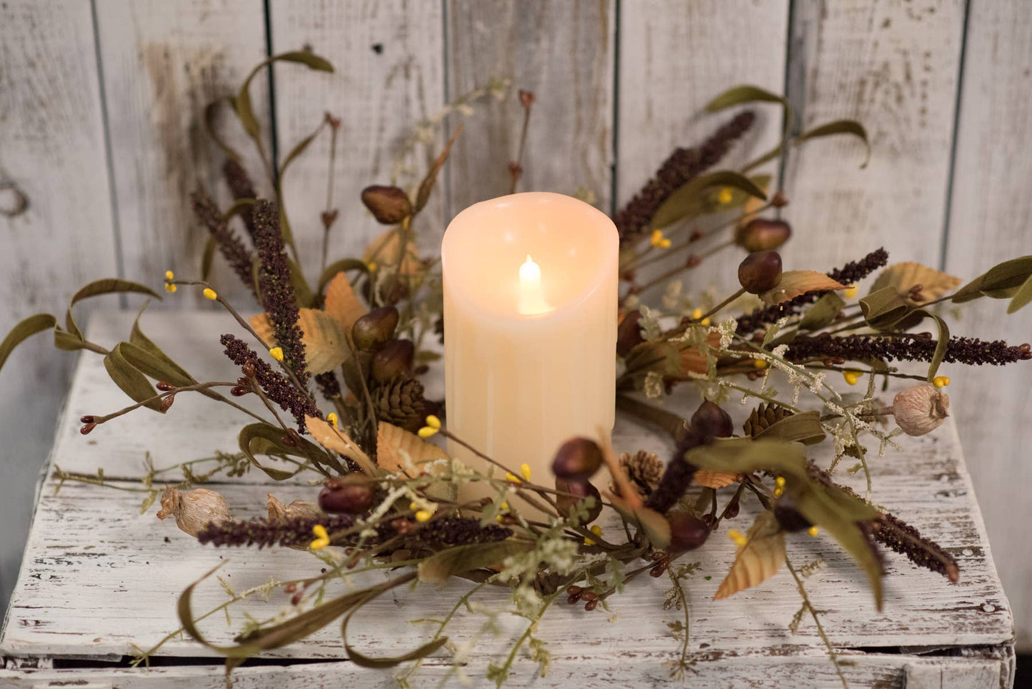 Harvest Acorn Candle Ring