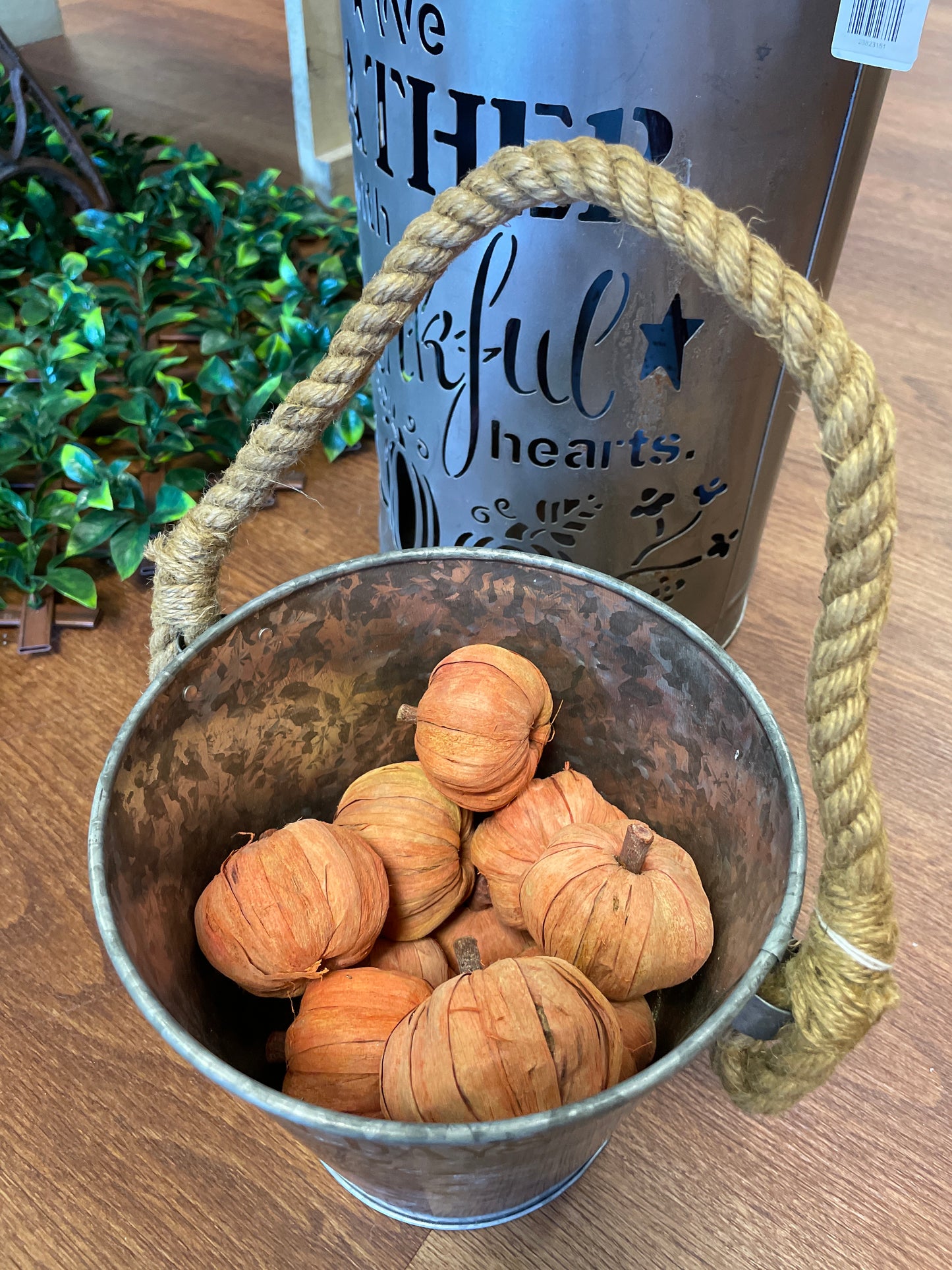 Autumn Fall Basket with Pumpkins