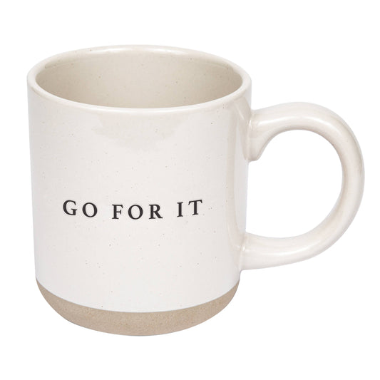 Go For It Stoneware Coffee Mug -