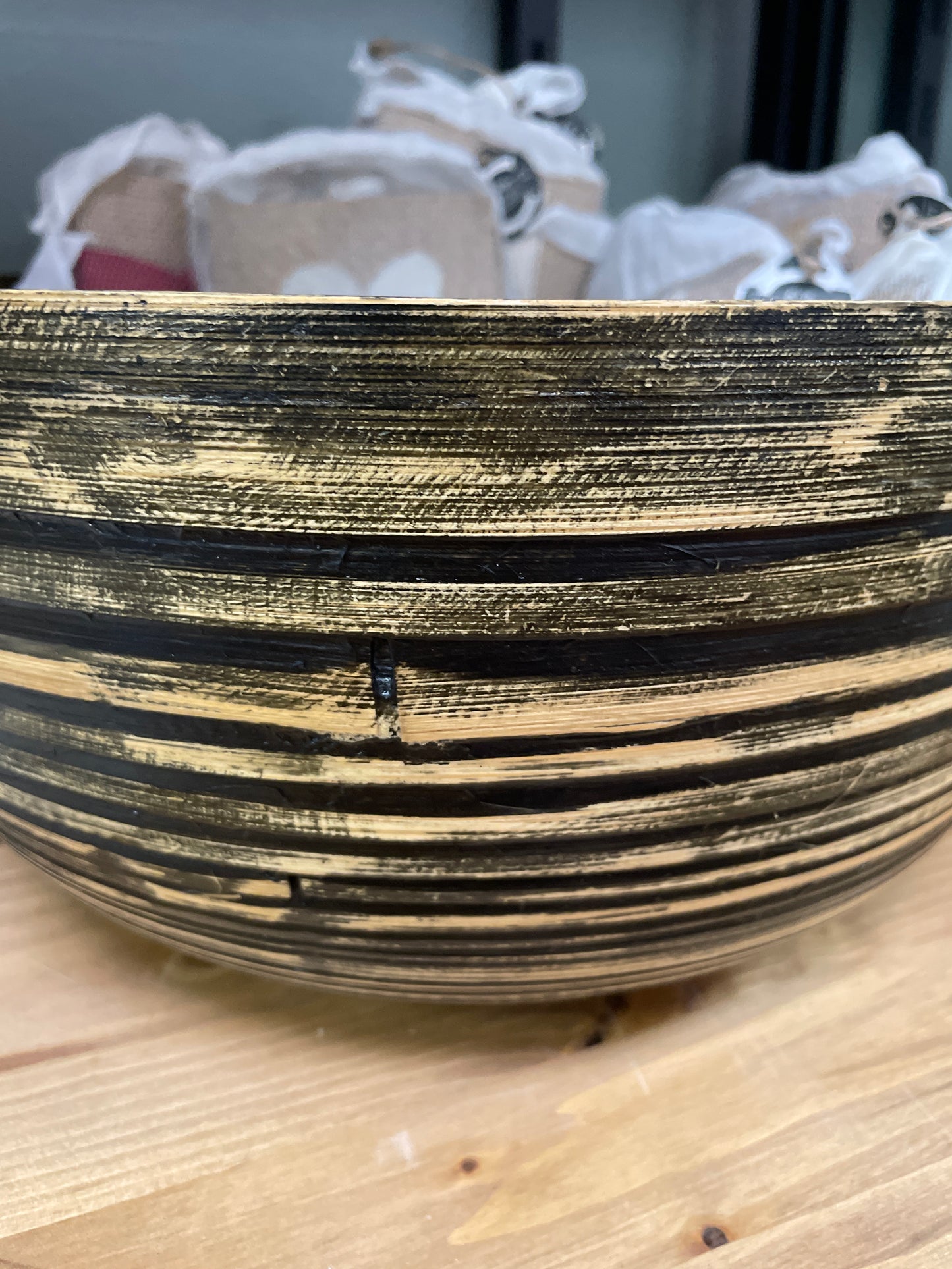 Black reed bowl