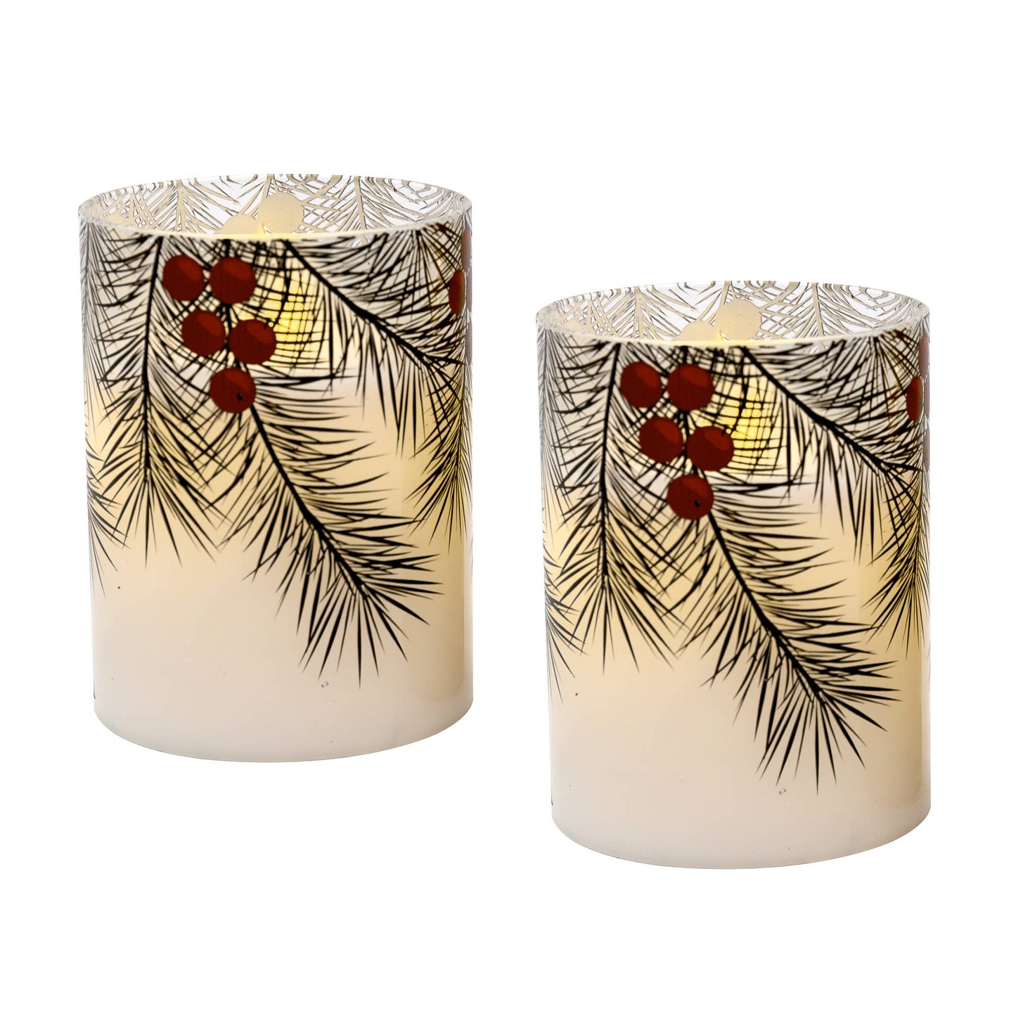 Glass Candles - Green Pine