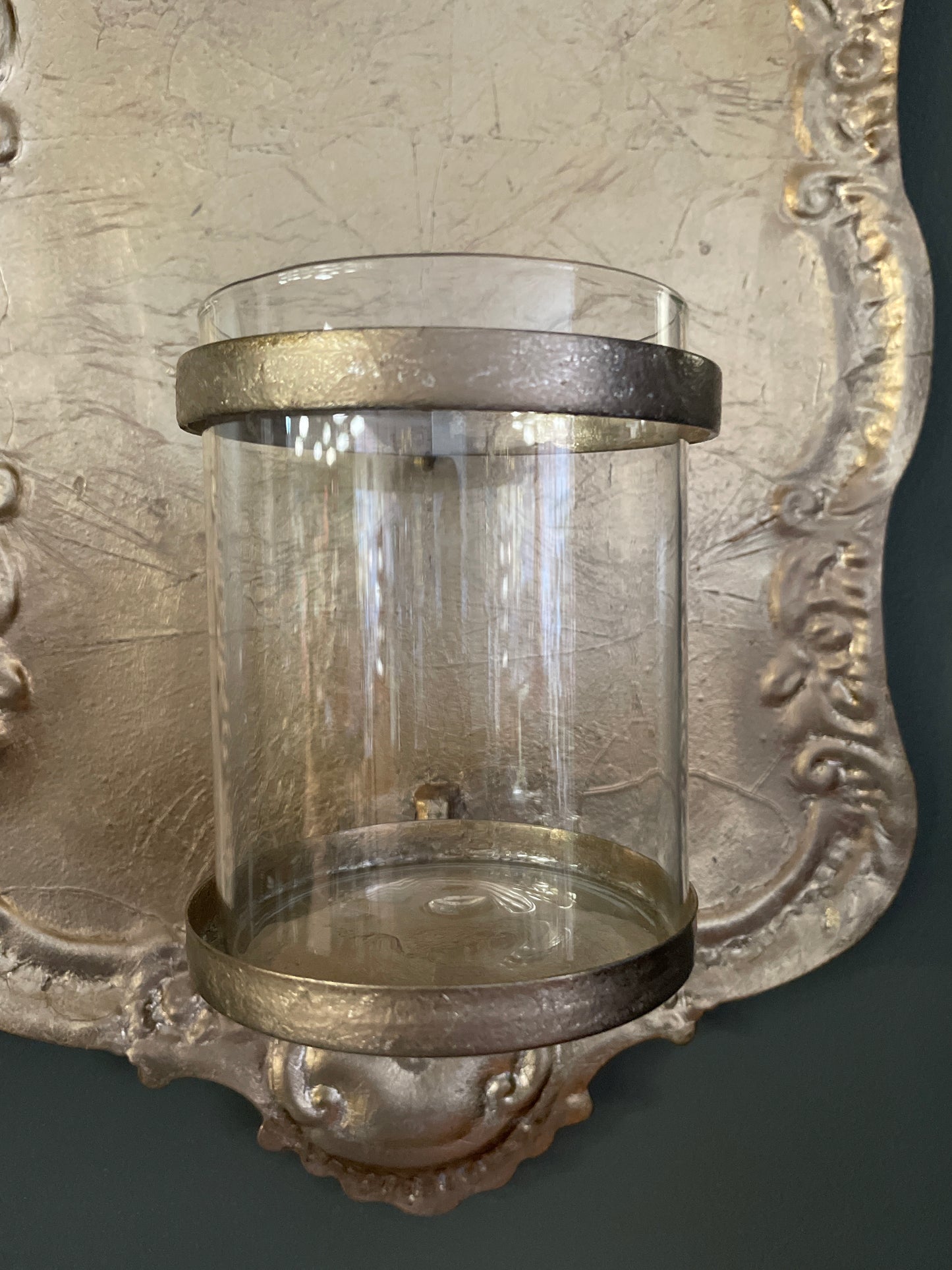 Gold "tray" Sconce