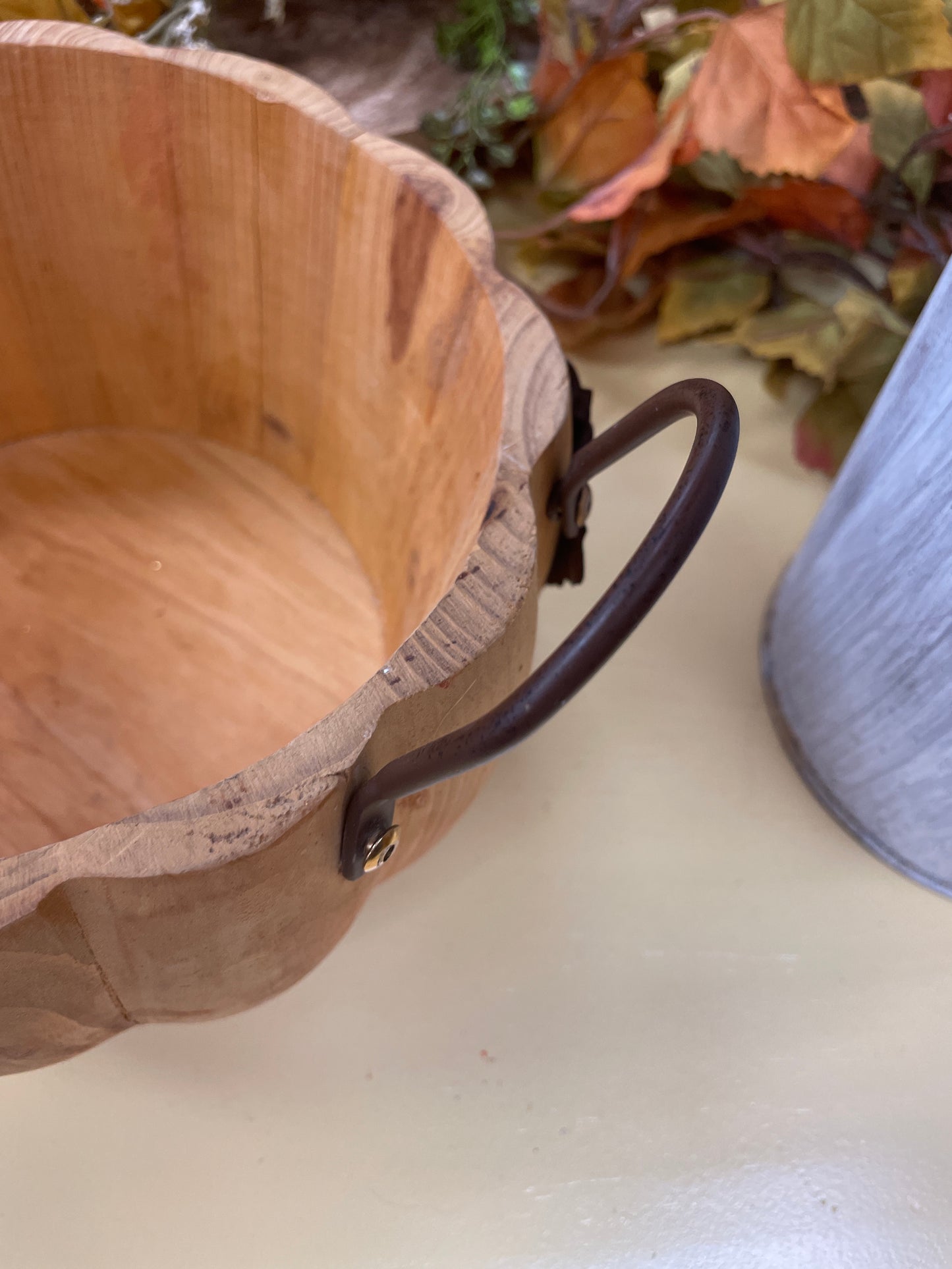 Wooden Pumpkin Bowl