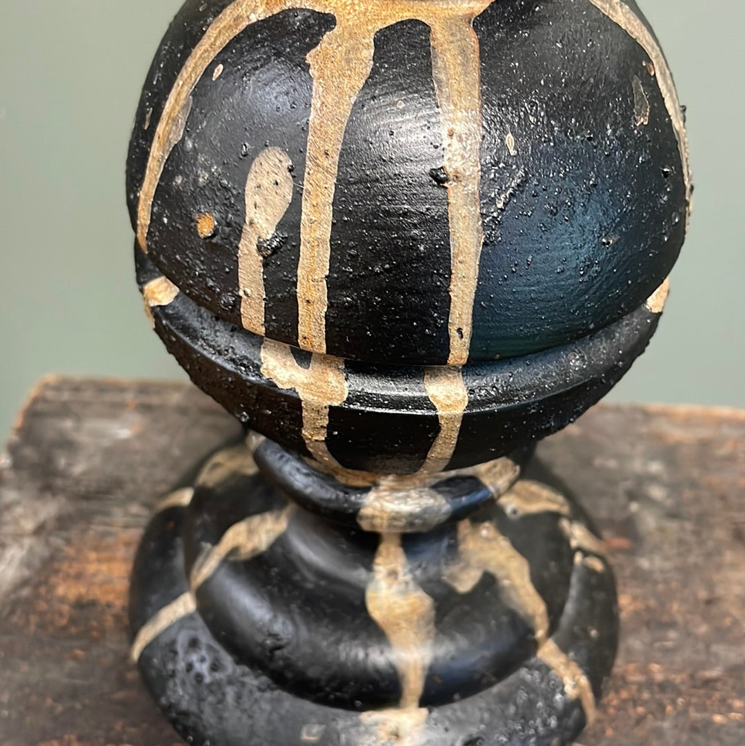 Black/Gold Finial - Small