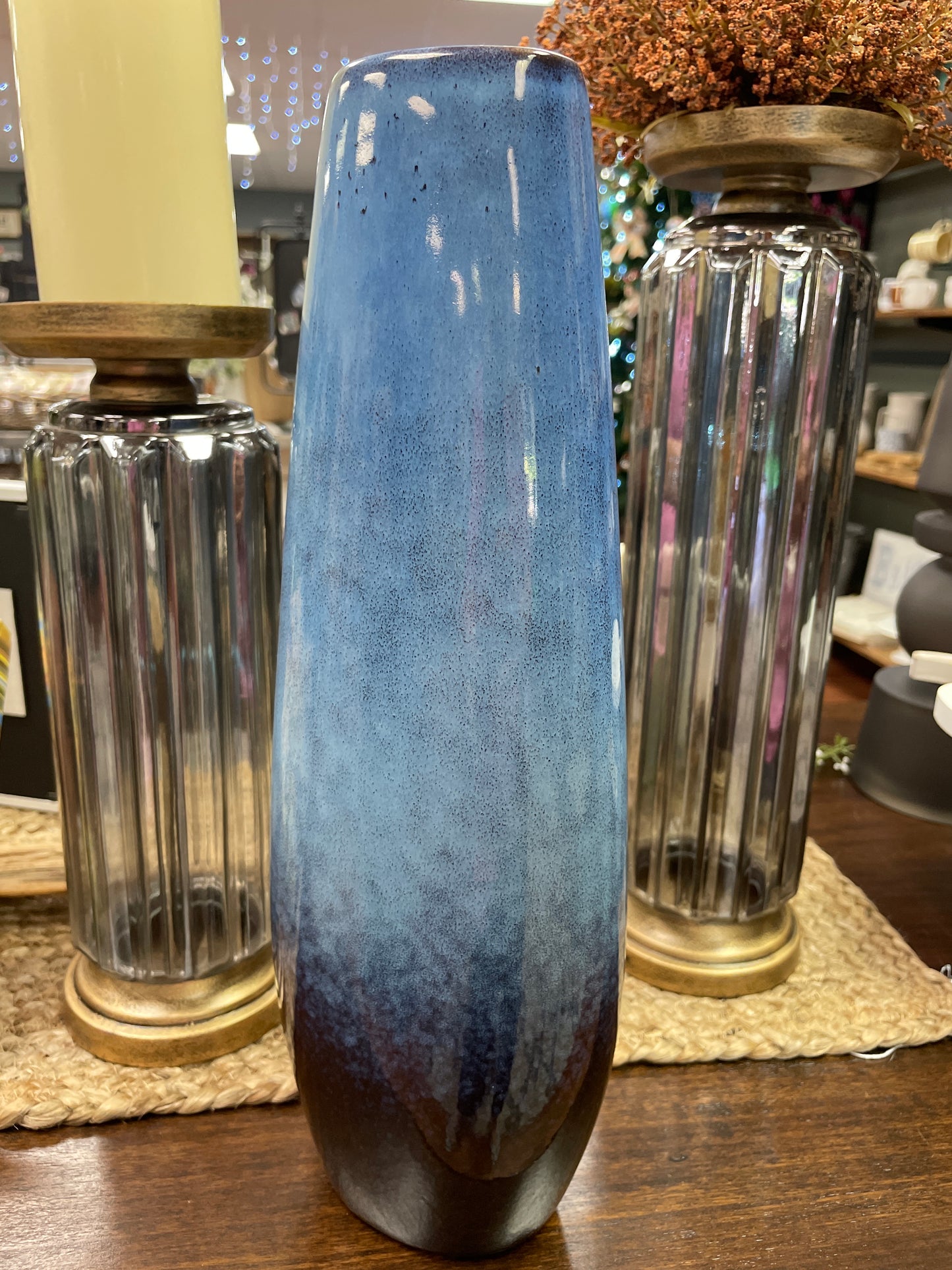 Blue Tall Vase - Ceramic