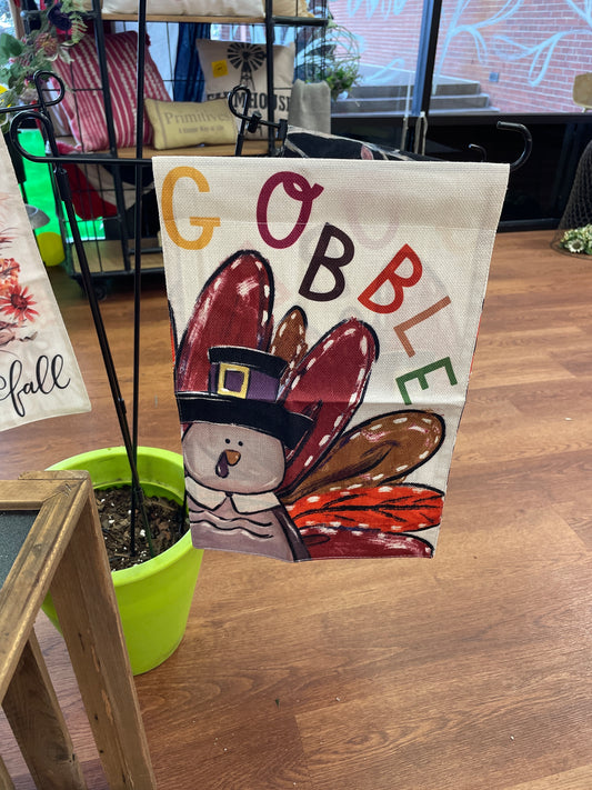 Garden Flag - Pilgrim Turkey Gobble