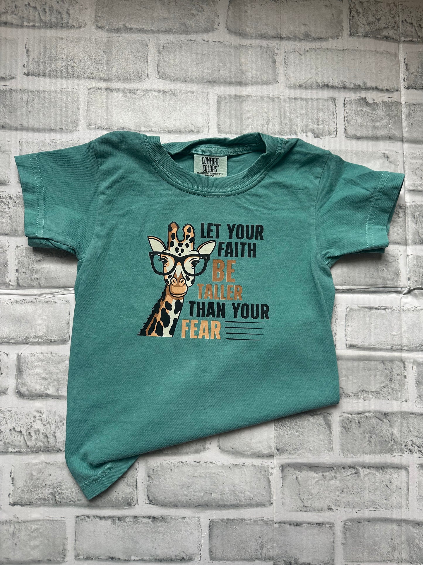 Faith taller than Fear kids shirt