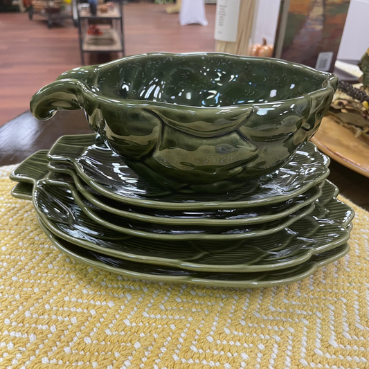 Green Artichoke Dish - 8"