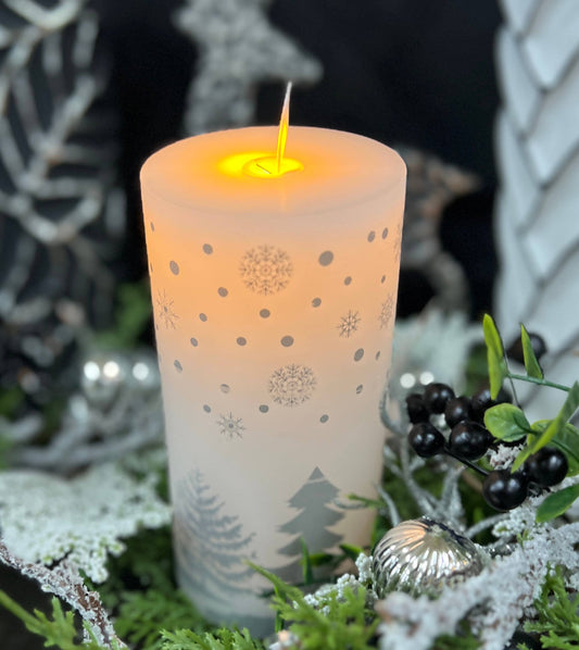 Silver Tree Candle