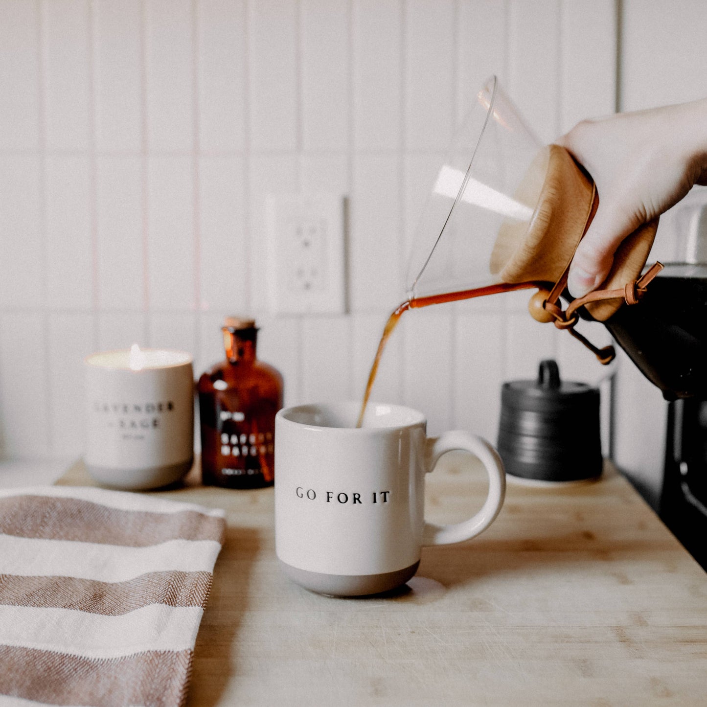 Go For It Stoneware Coffee Mug -