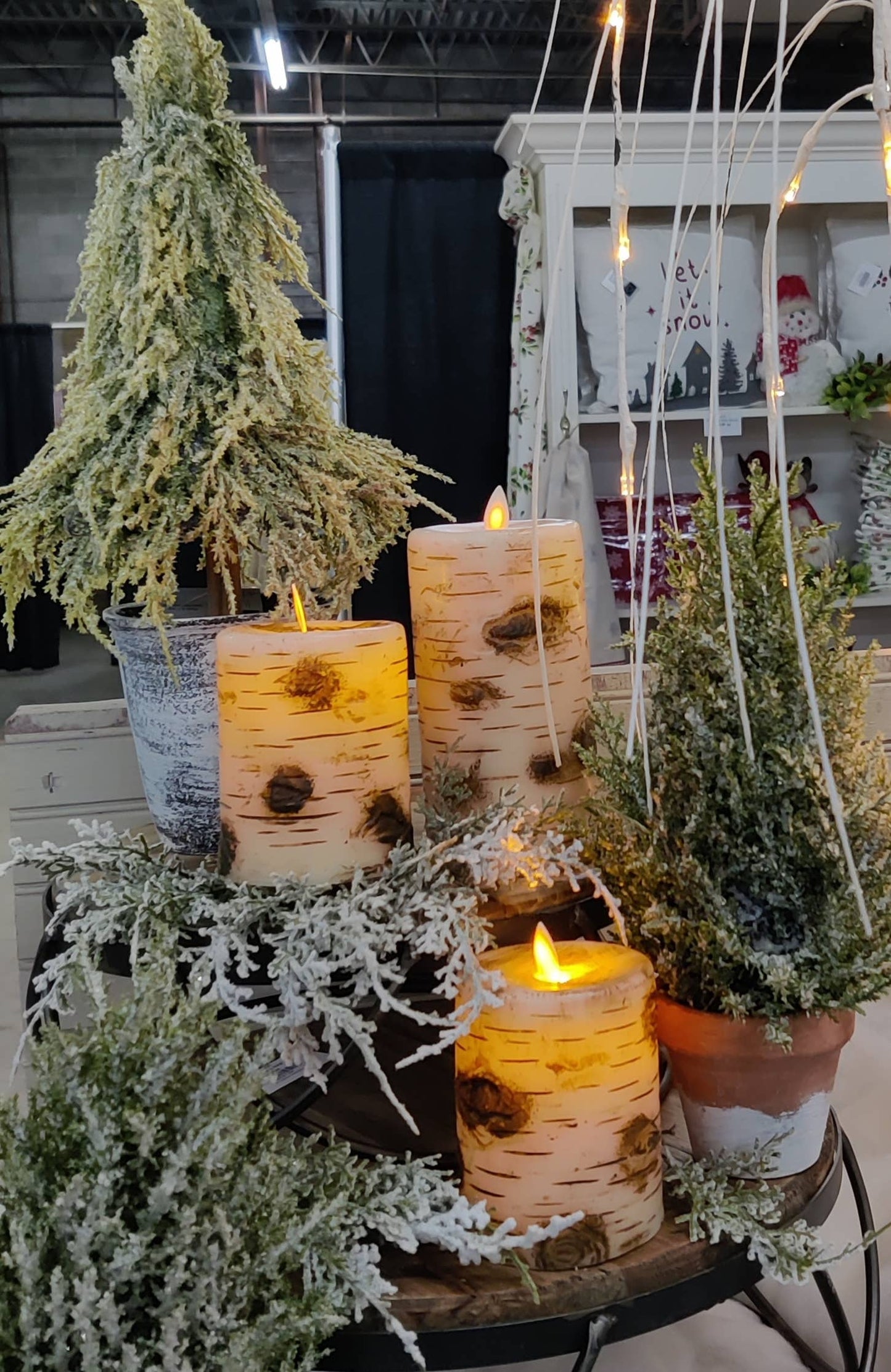 Birch Pillar Candle 4”