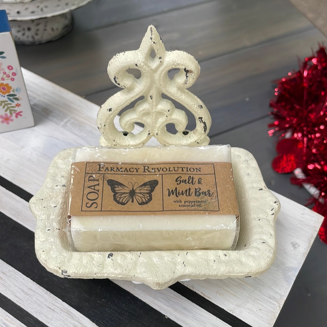 Cream Cast Iron Business Card/Soap