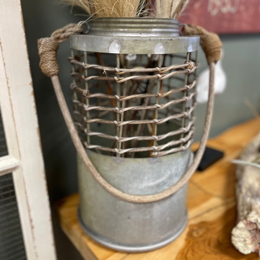 Nautical Metal Lantern with Rope