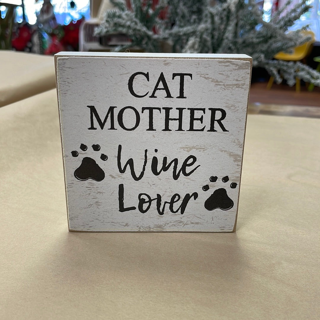 Cat mother shop wine lover