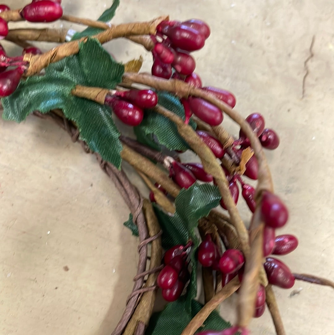 Beaded Small Wreath - Burgundy