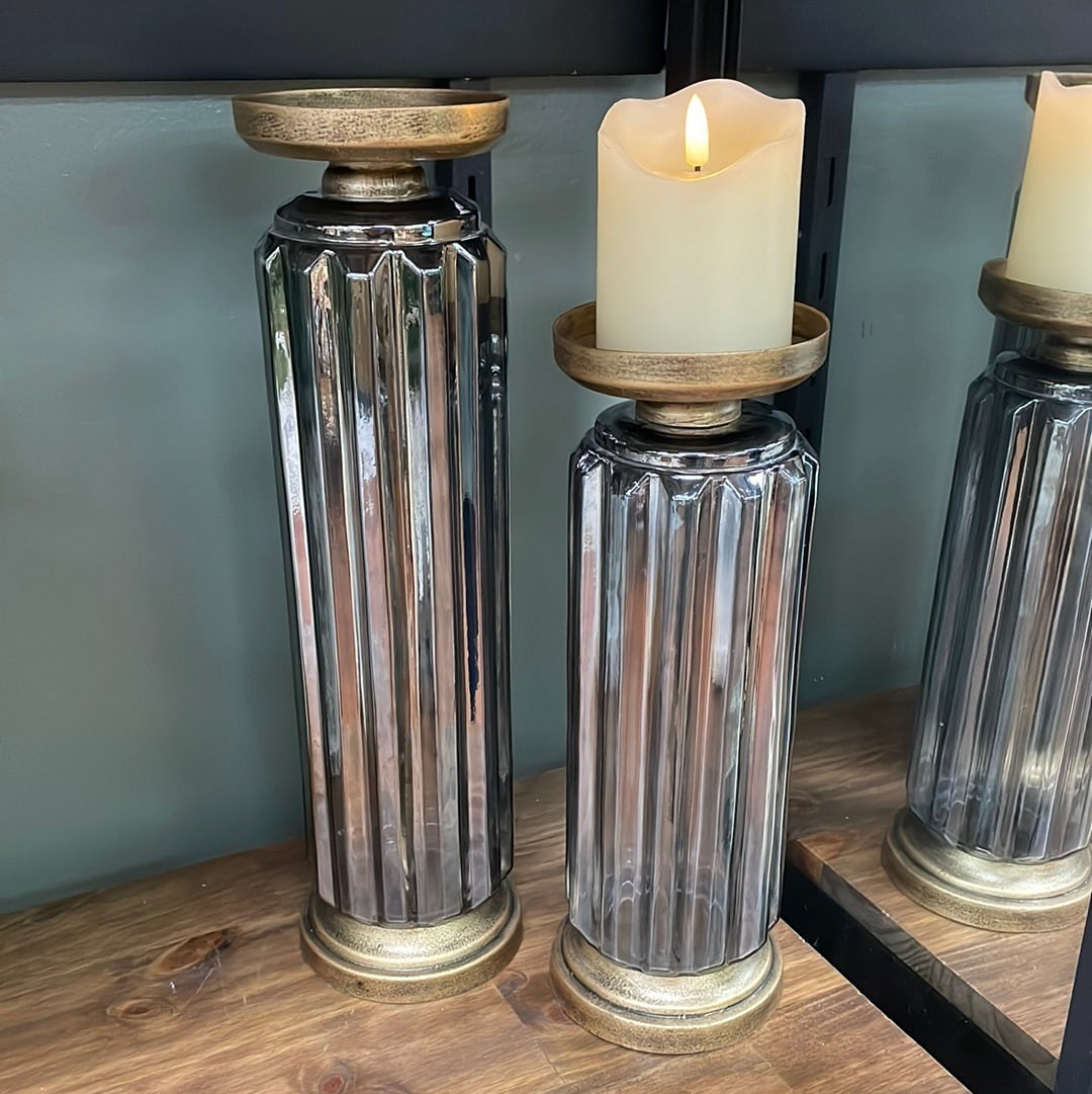 Smoke - Fluted Candleholder